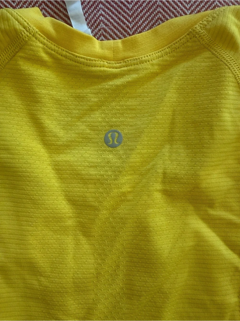 lululemon athletica swiftly Canary Yellow Ribbed Knit Top
